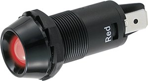 Lampka sygnalizacyjna LED TRU COMPONENTS TC-R9-106L1-01, RED 1587929, 250 mcd, 12 V/DC, 16.2 mm
