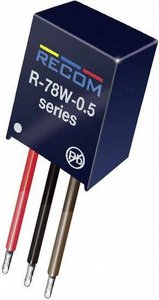 Moduł przetwornicy DC/DC RECOM R-78W5.0-0.5 R-78W5.0-0.5, SIP-3, 2.5 W, 5 V, 500 mA, 1 szt.