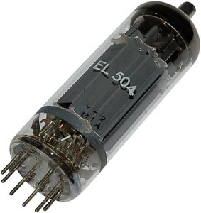 Lampa elektronowa EL EL 504 = 6 GB 5 A  EL 504 = 6 GB 5 A Ilość biegunów 9 Trzonek Magnoval Opis: Pentoda końcowa