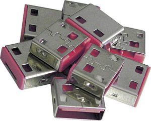 Blokada portu Lindy USB (10 sztuk) BEZ klucza: Kod PINK LINDY 40460