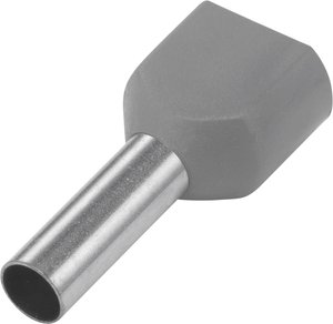 Podwójna końcówka TRU COMPONENTS TE40-12GY 1091315, z częściową izolacją , 4 mm²  x 12 mm, 100 szt.