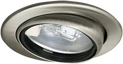 Oprawa wpuszczana meblowa Micro Line Obrotowe obrotowe okrągłe 69mm maks. 20W 12V szczotkowane żelazko Lampa halogenowa Paulmann Swivel, żelazo