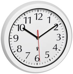 TFA Dostmann 60.3542.02 Sterowany radiowo Zegar ścienny 30 cm biały odpowiedni do wilgotnych pomieszczeń, bryzgoszczelny