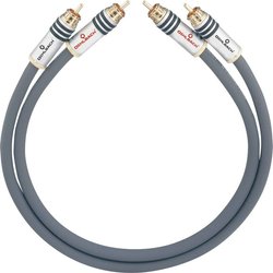 Kabel audio, Cinch Oehlbach 2016, [2x złącze męskie RCA/cinch - 2x złącze męskie RCA/cinch], 0.50 m, antracytowy