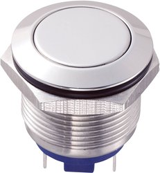 Przycisk wandaloodporny chwilowy TRU COMPONENTS GQ19F-10/J/S, 1 x wył/(wł), IP65, 1 szt.