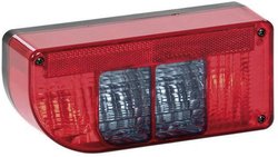 Lampa 5-komorowa z przezroczystego szkła po lewej stronie Lampa samochodowa SecoRut 90222, 12 V, tylna lewa