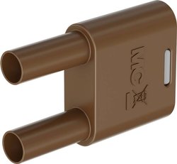 Złączka bananowa Stäubli SKS2-4N-19 66.4010-27 Średnica pinu: 4 mm Rozstaw kołków: 19 mm brązowy 1 szt.