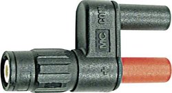 Adapter izolowany BNC -Ø 4 mm (XM-BB/4 wtyk BNC do gniazda 4 mm) Adapter pomiarowy bezpieczna Stäubli XM-BB/4 czarny, czerwony