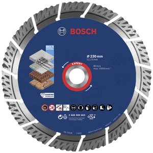 Bosch Accessories 2608900663 EXPERT MultiMaterial Tarcza tnąca diamentowa Średnica 230 mm Średnica otworu 22.23 mm kamień, beton, cegła 1 szt.