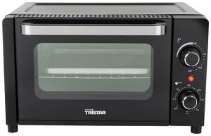Tristar OV-3615 Mini piekarnik do grillowania, pieczenia i opiekania, minutnik 60, pojemność 10 litrów, moc 800 wat, czarny. Piekarnik elektryczny Tristar OV-3615