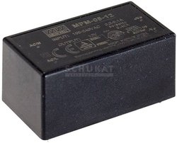Zasilacze impulsowe serii MEANWELL MPM-05 Medical Encapsulated Single Output moc: 5 W Zasilacz AC/DC Mean Well MPM-05-24 24 V/DC 0.23 A 5.1 W