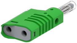 Wtyk bananowy Ø4mm do układania w stosy i wysuwana tuleja, szybkozłącze, zielony Electro PJP 1089-CD1-V Złącze bananowe 1 szt.