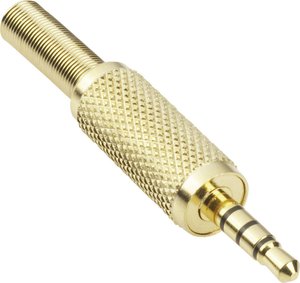 Wtyczka minijack BKL Electronic 1103057, pozłacana, 3.5 mm, 4-pin, stereo