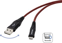 Kabel USB TOOLCRAFT, USB 2.0, Złącze męskie USB-A, Złącze męskie USB-C®, 2.00 m