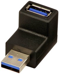 Przejściówka, adapter USB 3.2 Gen 1 (USB 3.0) LINDY 71260, [1x złącze męskie USB-A 3.2 (USB 3.0) - 1x złącze żeńskie USB-A 3.2 Gen 1 (USB 3.0)]