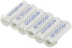 Pakiet akumulatorów AA, NiMH Panasonic eneloop Reihe F1x6, Ilość ogniw: 6, 7.2 V, 1900 mAh, U-końcówka do lutowania