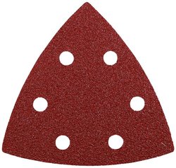 Trójkąty szlifierskie Quick-Stick kwb - do szlifierek delta, K 80, 93 mm, korund, do drewna i metalu, perforowane na rzepy (20 sztuk - profesjonalne opakowanie ekonomiczne) Papier ścierny delta, zestaw kwb  542838  1 szt.
