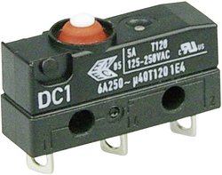 Mikroprzełącznik DC1C-A1AA 250 V/AC 6 A 1 x wł/(wł) ZF IP67 chwilowy 1 szt.