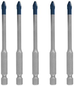 Zestaw wierteł EXPERT HEX-9 HardCeramic do dachówek, 5 mm, 5-częściowy. Komplet wierteł do ceramiki Bosch Accessories 2608900598 5 szt.