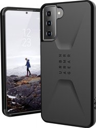 Urban Armor Gear Civilian Futerał backcase Samsung Galaxy S21+ (5G) czarny Ładowarka indukcyjna, Odporny na wstrząsy