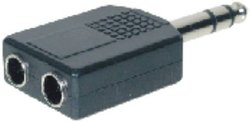 Adapter jack  złącze męskie jack 6,3 mm - złącze żeńskie jack 6,3 mm Stereo TRU COMPONENTS 1559827  1 szt.