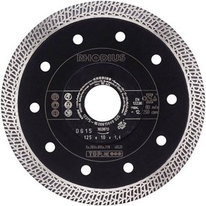 Rhodius 303870 DG15 Tarcza tnąca diamentowa Średnica 125 mm Średnica otworu 22.23 mm płytka ceramiczna, ceramika 1 szt.