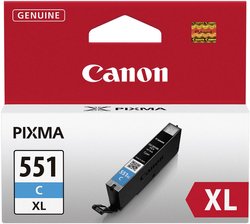 Canon Wkład atramentowy CLI-551XL błękitny 6444B001 Tusz Canon CLI-551XL C, cyjan, oryginalny