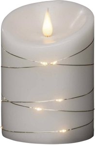 Konstsmide 1844-190 Świeca LED   biały ciepła biel (Ø x W) 100 mm x 140 mm z efektem 3D, z przełącznikiem