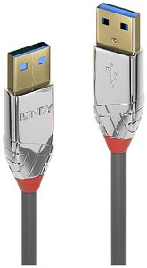 Kabel USB LINDY, USB 3.2 Gen1 (USB 3.0), Złącze męskie USB-A, Złącze męskie USB-A, 1.00 m
