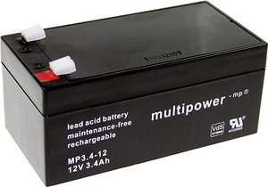 Akumulator ołowiowy multipower PB-12-3,4-4,8 MP3,4-12, AGM, 12 V, 3.4 Ah