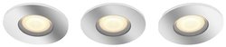 Lampa do zabudowy LED Philips Lighting Hue White Amb. Adore Deckenspots rund 3 flg. silber 350lm 3xinkl. Dimmschalter Hue 871951434081700 15 W