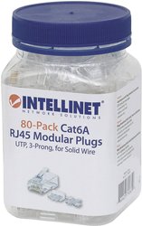 Złącze męskie RJ45 Intellinet 790659, CAT 3, CAT 4, CAT 5, CAT 5e, CAT 6, CAT 6a, piny:8P8C, 80 szt.