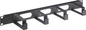 Zarządzanie kablami Intellinet do szaf 19 ”, 1 U, 4 duże plastikowe pierścienie, czarny Organizer do kabli Intellinet 711074 711074 1 szt.