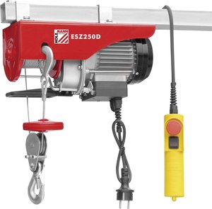 Wyciągarka łańcuchowa Holzmann Maschinen ESZ250D_230V Nośność (z rolkami) 250 kg Nośność (bez rolek) 125 kg