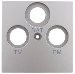 Gniazdo TV, Radio, SAT REV 0208642306, platynowy