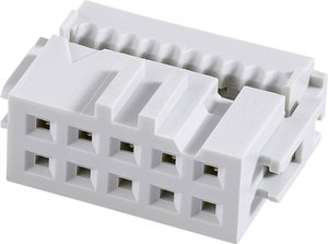 Listwa pinowa żeńska, prosta FCI 71600-110LF Siatka: 2.54 mm Ilośc pinów: 10 1 szt.