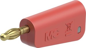 Złącze pojedyncze 4 mm całkowicie czerwone Stäubli LM-4A-39 Wtyk lamelowy 1 szt.