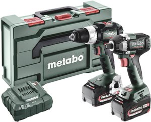 Wiertarko-wkrętarka akumulatorowa, Wkrętarka udarowa akumulatorowa Metabo BSLBL+SSWLT300BL 685203000 18 V 5.2 Ah zaw. akumulator, zaw. ładowarkę