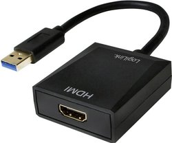 Przejściówka, adapter USB, HDMI LogiLink UA0233 UA0233, [1x złącze męskie USB-A 3.2 (USB 3.0) - 1x złącze żeńskie HDMI]