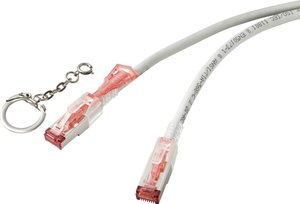 Kabel sieciowy Renkforce RJ45 CAT 6a S / FTP 3,00 m biały zamykany, z zabezpieczeniem zatrzaskowym, bezhalogenowy Kabel LAN Renkforce RF-4533112, 1 szt., RJ45, CAT 6a, S/FTP, 3.00 m, szary