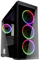 Kolink HORIZON Midi Tower Obudowa do komputera  czarny, rgb z 4 wentylatorami, z okienkiem, z filtrem przeciwkurzowym