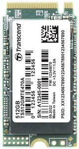 Dysk wewnętrzny SSD M.2 PCIe NVMe 2242 512 GB Transcend MTE470A PCIe NVMe 3.0 x4 Produkt nowy