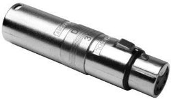 Adapter XLR  złącze żeńskie XLR - złącze męskie XLR  Amphenol AC3M5FW  1 szt.