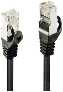 Kabel LAN LINDY 48380, 1 szt., RJ45, CAT 5e, F/UTP, 0.50 m, czarny