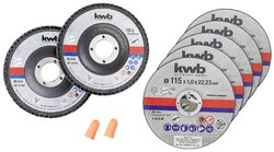 kwb 712051, tarcze tnące + tarcze szlifierskie, Ø szlifierka kątowa do cienkiego szlifowania 115 mm Zestaw tarcz tnących kwb 712051 115 mm 7 szt.
