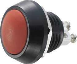 Przycisk wandaloodporny chwilowy TRU COMPONENTS GQ12B-A, BL, 1 x wył/(wł), IP65, 1 szt.