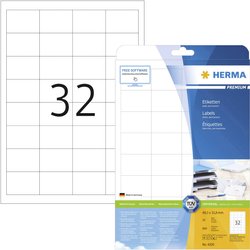 Herma 4200 Etykieta uniwersalna 48.3 x 33.8 mm Papier biały 800 szt. Trwały Drukarka atramentowa, Drukarka Laserowa, Drukarka Laserowa, kolorowa, Kopiarka, Drukarka z funkcją kopiowania w kolorze, Drukarka etykiet