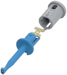 Montaż DIY, mini haczyk z końcówką lutowniczą, niebieski Końcówka pomiarowa Electro PJP 6012-PRO-CD1-BL