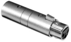 Adapter XLR  złącze żeńskie XLR - złącze męskie XLR  Amphenol AC3F3MBW  1 szt.