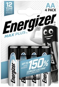 Baterie AA Energizer Max Plus E303321800, 1.5 V, alkaliczno-manganowe, 4 szt.